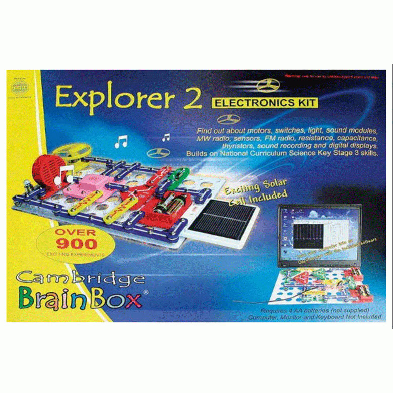 BrainBox elektronikai Felfedező készlet - Explorer 2 Építőjáték BrainBox