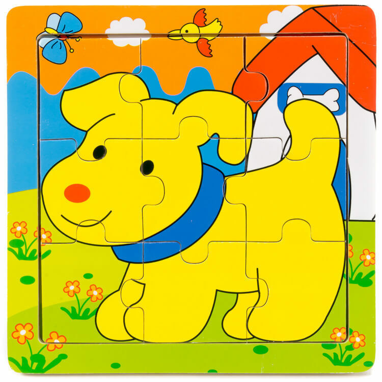 Puzzle 9 db-os (kutyás)
