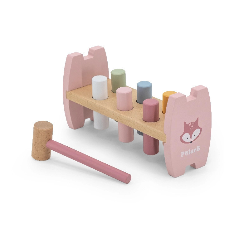 Dühöngő rókás (pasztell rózsaszín színben) Kalapálós játék - PolarB